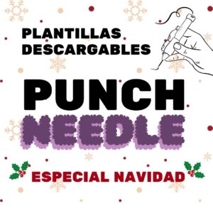Kit Plantillas descargables Punch Needle - Adornos navideños